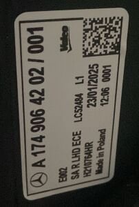 MERCEDES CLA CLASS W174 MULTIBEAM LED SAG FAR 25- ORIJINAL CIKMA A1749064202 (SIFIR AYARINDA TASIMA HATALI)