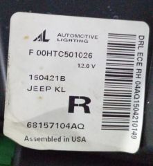 JEEP CHEROKEE 2015 ORJINAL ÇIKMA SAĞ GÜNDÜZ FARI 68157104AQ