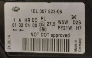 AUDI A6 C5 MAKYAJLI SAG FAR 97-05 ORIJINAL SIFIR 1EL007823-06 4B0941030R
