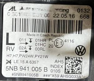 VOLKSWAGEN TIGUAN SOL FAR 16-20 ORIJINAL CIKMA 5NB941005B LE15A6357
