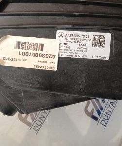 MERCEDES GLC CLASS W253 MAKYAJLI FULL LED SAG FAR 15-19 ORIJINAL CIKMA A2539067001