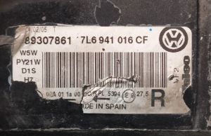 VOLKSWAGEN TOUAREQ XENON SAG FAR 03-10 ORIJINAL CIKMA 89307861 7L6941016CF