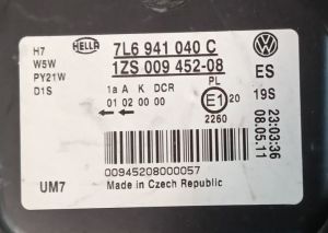 VOLKSWAGEN TOUAREQ MAKYAJLI XENON SAG FAR 10-18 ORIJINAL CIKMA 1ZS009452-08