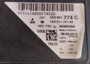 AUDI A6 C7 MATRIX FULL LED SAG FAR 11-14 ORIJINAL CIKMA 4G0941774C 1EX011151-42