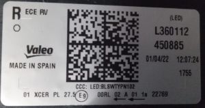 VOLKSWAGEN TRANSPORTER T7 MULTIVAN LED SAG FAR 20-25 ORIJINAL SIFIR L360112 450885