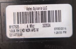 JEEP GRAND CHEROKEE SAG FAR 14-17 ORIJINAL SIFIR 68144708AF