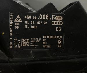 AUDI A6 C7 XENON LED SAG FAR 14-18 ORIJINAL CIKMA 4G0941006F 1EL011877-02