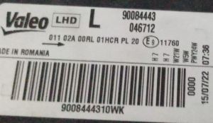 VOLKSWAGEN TRANSPORTER T6 SOL FAR 15-19 ORIJINAL SIFIR 046712