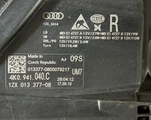 AUDI A6 C8 MATRIX FULL LED SAG FAR 18-20 ORIJINAL CIKMA 4K0941040C 1ZX013377-08