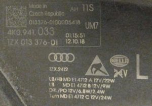 AUDI A6 C8 SOL FAR 18-23 ORIJINAL CIKMA 1ZX013376-01 4K0941033