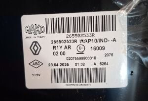 RENAULT MEGANE 4 SAG IC STOP 16-19 ORIJINAL SIFIR 265502533R