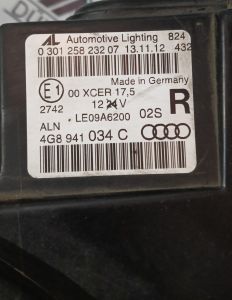 AUDI A7 C7 FULL LED SAG FAR 10-19 ORIJINAL CIKMA 4G8941034C 4G8941030AA