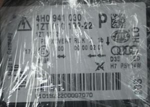 AUDI A8 D2 SAG FAR 10-14 ORIJINAL SIFIR 1ZT010192-22