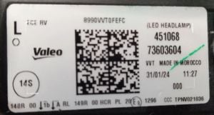 VOLKSWAGEN T-ROC FULL LED MAKYAJLI SOL FAR 20-24 ORIJINAL SIFIR 451068 73603604