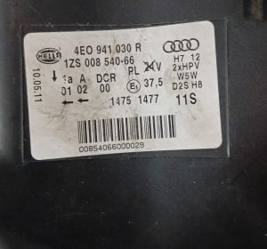 AUDI A8 D3 SAG FAR 01-09 ORIJINAL CIKMA 4E0941030R
