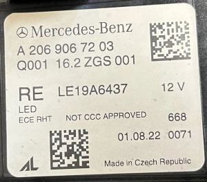 MERCEDES C CLASS W206 LED SAG FAR 21-23 ORIJINAL CIKMA A2069067203