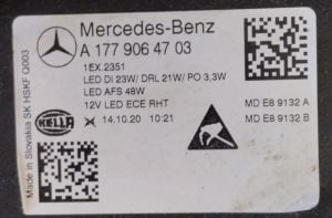 MERCEDES A CLASS W177 LED SOL FAR 18-24 ORIJINAL CIKMA A1779064703