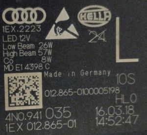 AUDI A8 D5 MATRIX FULL LED SOL FAR 18-24 ORIJINAL SIFIR 4N0941035 1EX012865-01