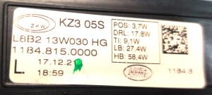 LAND ROVER DEFENDER KZ305S BLACKLINE LED SOL FAR 20-25 ORIJINAL CIKMA 11848150000