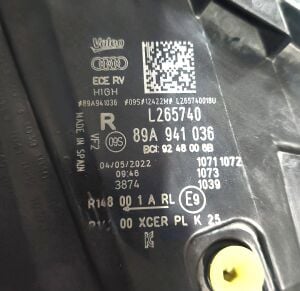 AUDI Q4 SPORTBACK E-TRON MATRIX LED SAG FAR 21-25 ORIJINAL CIKMA 89A941036
