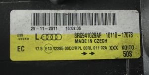 AUDI Q5 XENON LED SOL FAR 08-12 ORIJINAL CIKMA 8R0941029AF