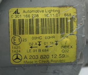 MERCEDES C CLASS W203 SAG FAR 00-07 ORIJINAL CIKMA A2038201259