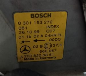 MERCEDES S CLASS W220 SAG FAR 98-05 ORIJINAL CIKMA A2208200861