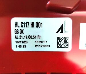 MERCEDES CLA CLASS W117 LED SAG STOP (SIYAH SOKET) 13-17 ORIJINAL SIFIR A1179060601 714021170851