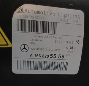 MERCEDES ML CLASS W166 SAG FAR 11-15 ORIJINAL CIKMA A1668207359 A1668205559