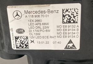 MERCEDES CLA CLASS W118 MULTIBEAM LED SAG FAR 19-23 ORIJINAL CIKMA A1889067001 A1189063200