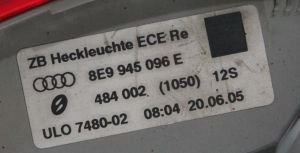 AUDI A4 B7 SW SAG STOP 04-08 ORIJINAL CIKMA 8E9945096E