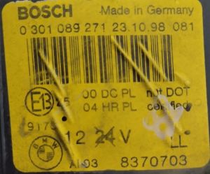 BMW 3 SERISI E46 XENON SOL FAR 98-01 ORIJINAL CIKMA 8370703