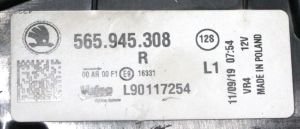 SKODA KODIAQ LED SAG IC STOP 17-22 ORIJINAL SIFIR 565945308