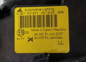 BMW 3 SERISI E46 SOL FAR 98-01 ORIJINAL SIFIR 301157211