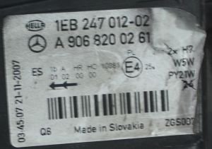 MERCEDES SPRINTER W906 SAG FAR 06-11 ORIJINAL CIKMA A9068200261