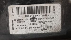 AUDI A4 B9 LED SOL IC STOP 15-19 ORIJINAL CIKMA 8W5945093G