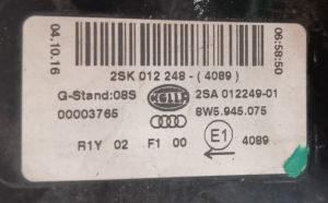 AUDI A4 B9 SOL IC STOP 15-19 ORIJINAL CIKMA 8W5945075A