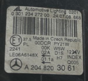 MERCEDES C CLASS W204 AFL SAG FAR 07-14 ORIJINAL CIKMA A2048203061