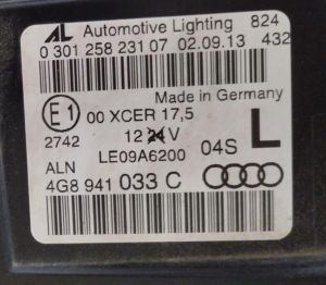 AUDI A7 C7 FULL LED SOL FAR 10-19 ORIJINAL CIKMA 4G8941033C