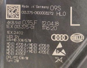 AUDI A7 C8 MATRIX FULL LED SOL FAR 18-23 ORIJINAL CIKMA 4K8941035F