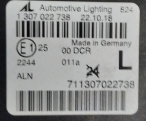 AUDI R8 SOL FAR 07-15 ORIJINAL SIFIR 420941029R 1307022738 711307022738