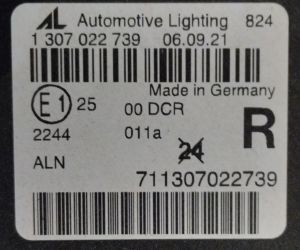 AUDI R8 SAG FAR 07-15 ORIJINAL SIFIR 420941030R 1307022739 711307022739