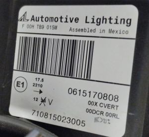 BMW X5 SERISI E70 LCI DYNAMIC XENON SOL FAR 06-08 ORIJINAL SIFIR 7158929 710815023005