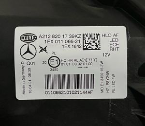 MERCEDES E CLASS W212 LED SOL FAR 13-17 ORIJINAL SIFIR A2128201739
