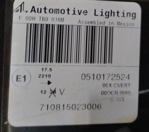 BMW X5 SERISI E70 LCI DYNAMIC XENON SAG FAR 06-08 ORIJINAL SIFIR 710815023006