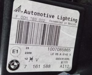 BMW X5 SERISI E70 LCI DYNAMIC XENON SAG FAR 06-08 ORIJINAL CIKMA 7158930