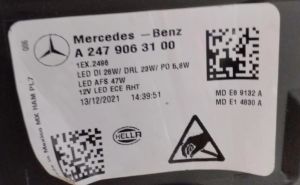 MERCEDES GLB CLASS W247 FULL LED SOL FAR 19-23 ORIJINAL CIKMA A2479069501
