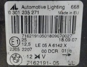 BMW X3 SERISI E83 SOL FAR 06-10 ORIJINAL CIKMA 7162191-05