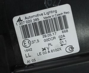 BMW X3 SERISI E83 SAG FAR 03-06 ORIJINAL CIKMA 1307022385
