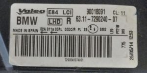 BMW X1 E84 LCI SAG FAR 09-15 ORIJINAL CIKMA 6311729024007